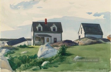 Edward Hopper Werke - Häuser von Squam Light Gloucester 1923 Edward Hopper